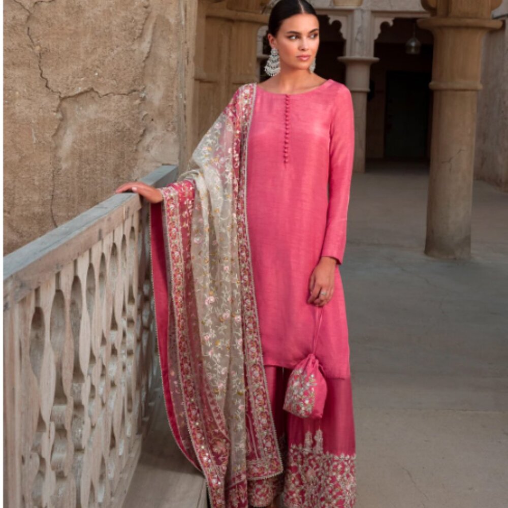 Faiza Saqlain “Hafa” 3-Piece Set • Luxury Pret • Size Medium • Pre-Loved